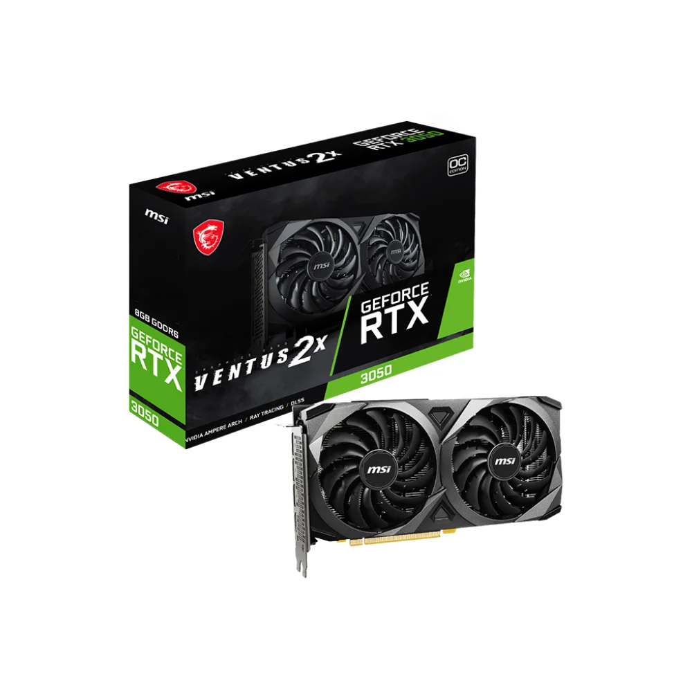 VGA MSI RTX 3050 VENTUS 2X OC LHR 8GB GDDR6 1 VGA MSI RTX 3050 VENTUS 2X OC LHR 8GB GDDR6
